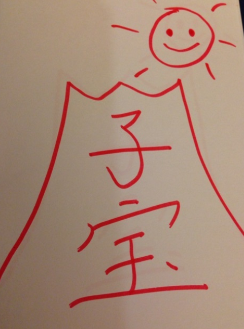 子宝に恵まれるジンクス 陣痛富士山 赤富士の絵